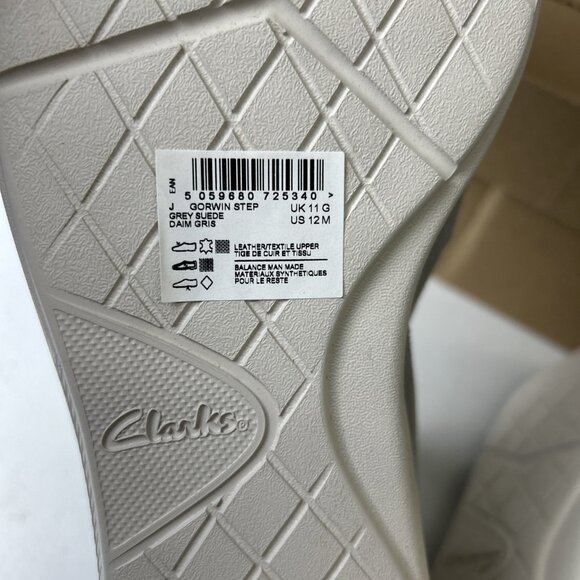 Clarks Collection  Shoes Mens 12 Loafers Gray  Gorwin Step Sneaker NWB - Picture 9 of 12